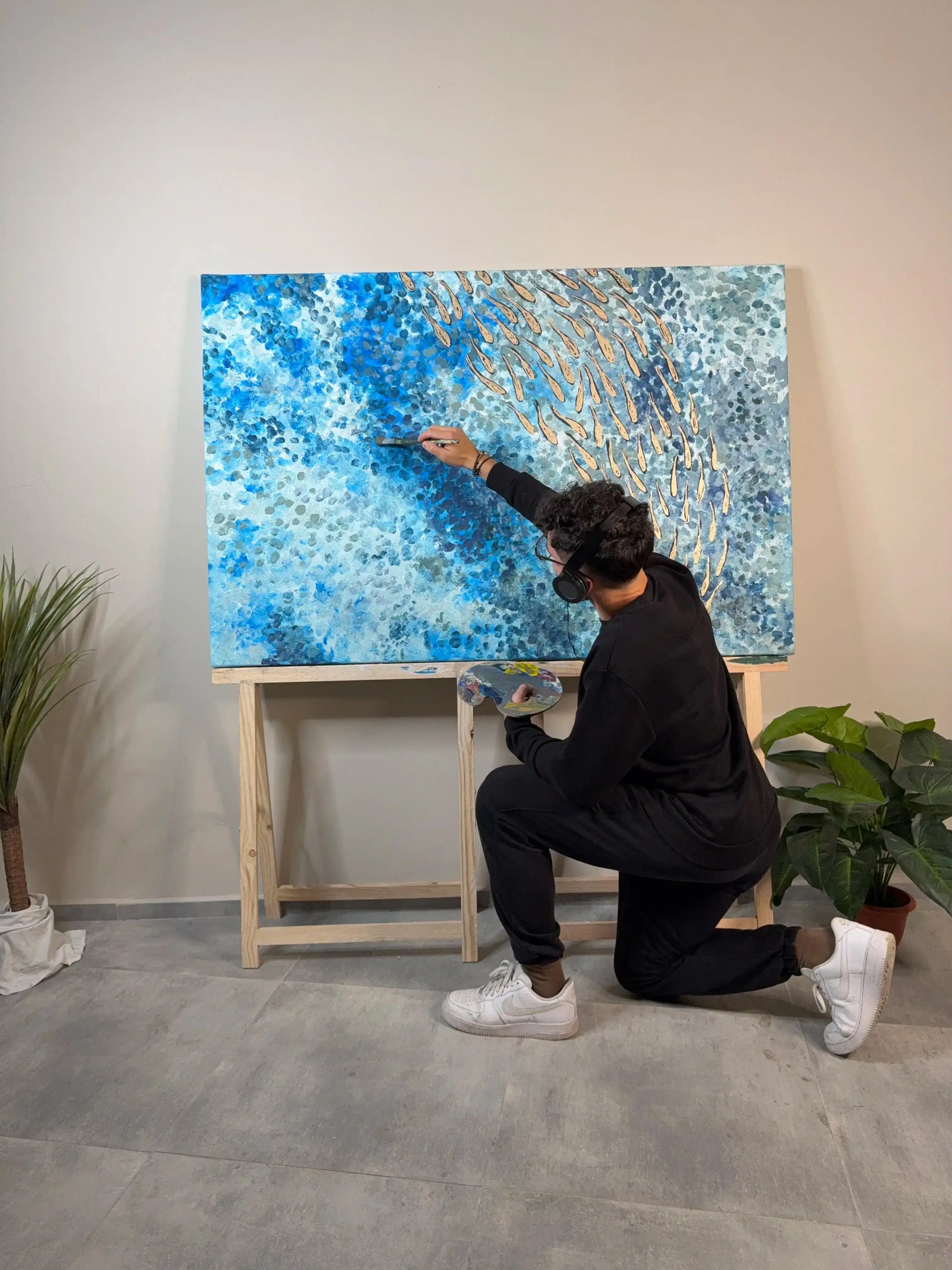 FISH VORTEX LIGHT BLUE - Alessandro Vinci - Quadri Su Commissione