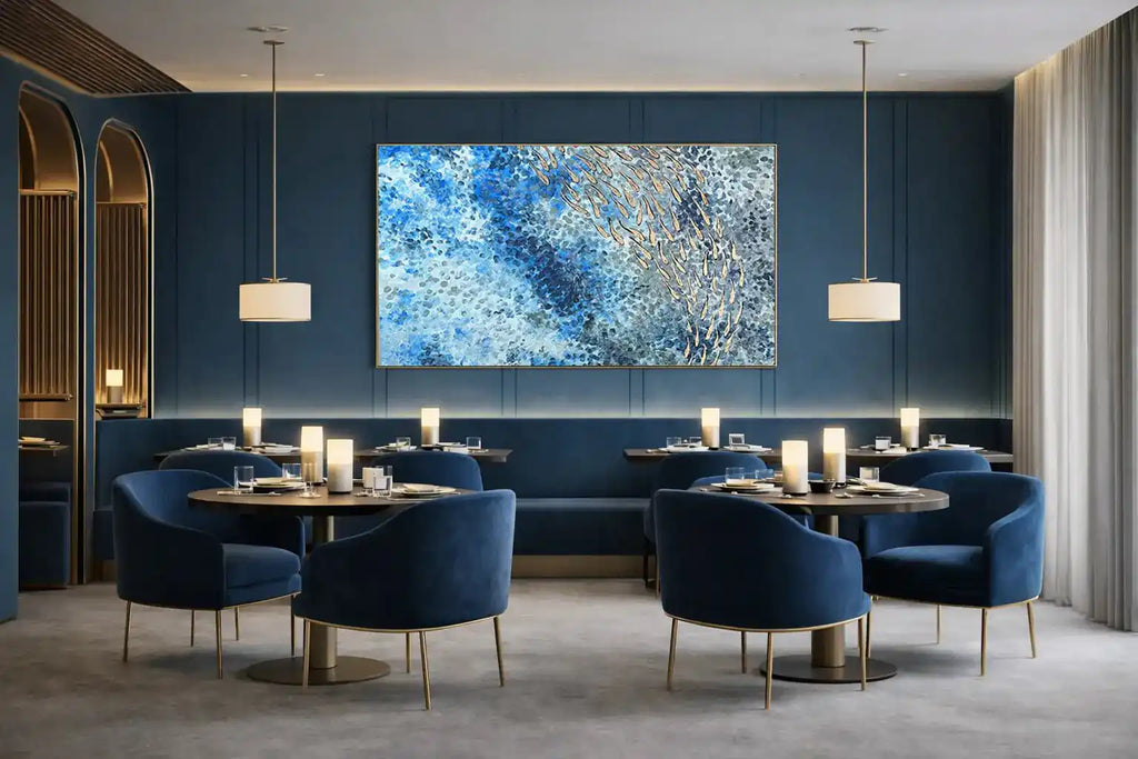 FISH VORTEX LIGHT BLUE - Alessandro Vinci - Quadri Su Commissione