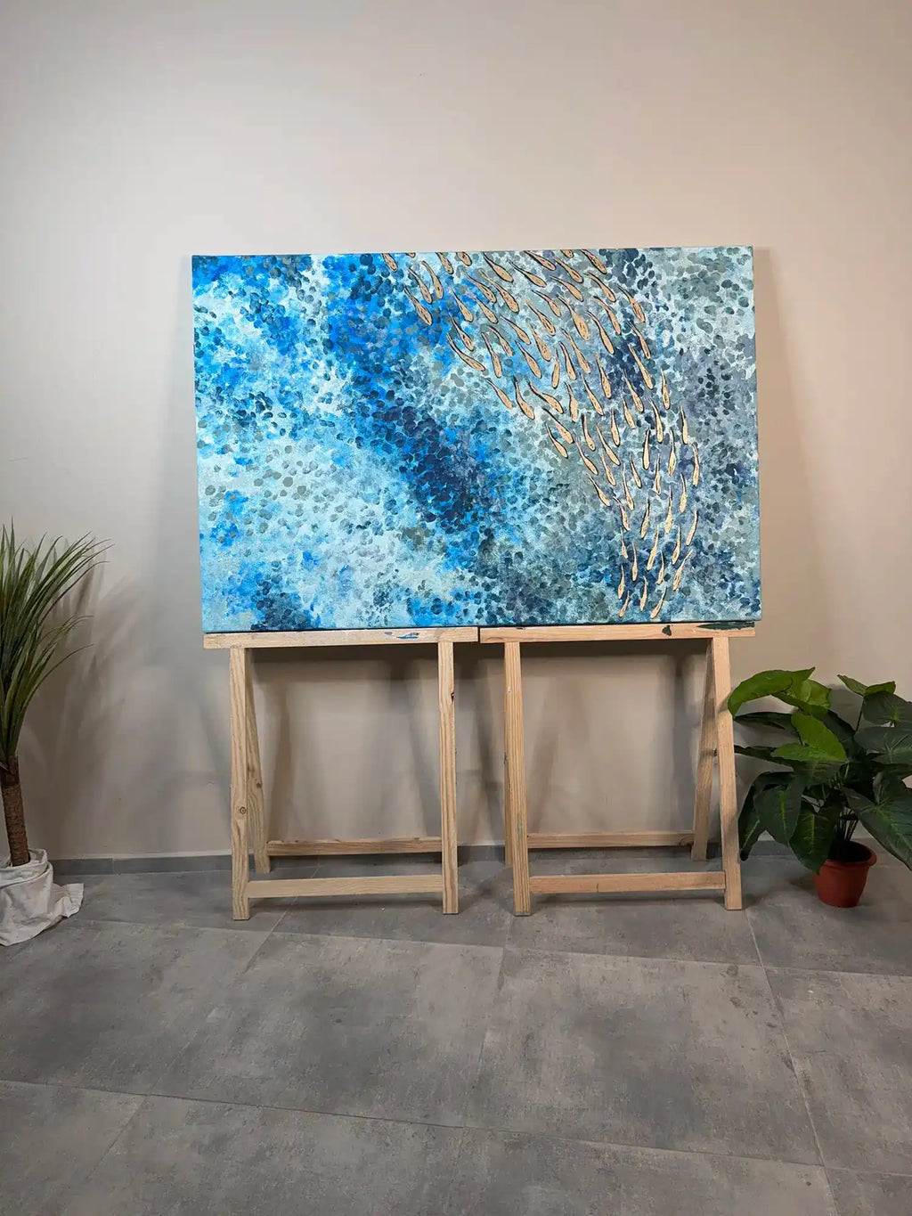 FISH VORTEX LIGHT BLUE - Alessandro Vinci - Quadri Su Commissione