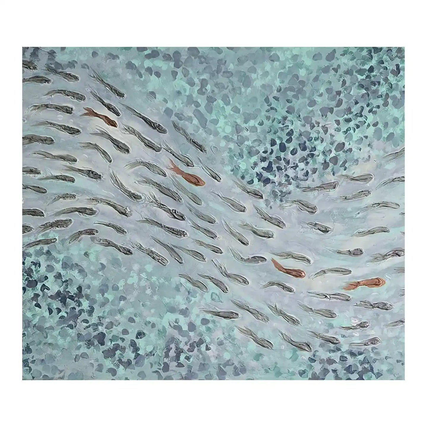 FISH VORTEX MEDITATION LIGHT BLUE - Alessandro Vinci - Quadri Su Commissione