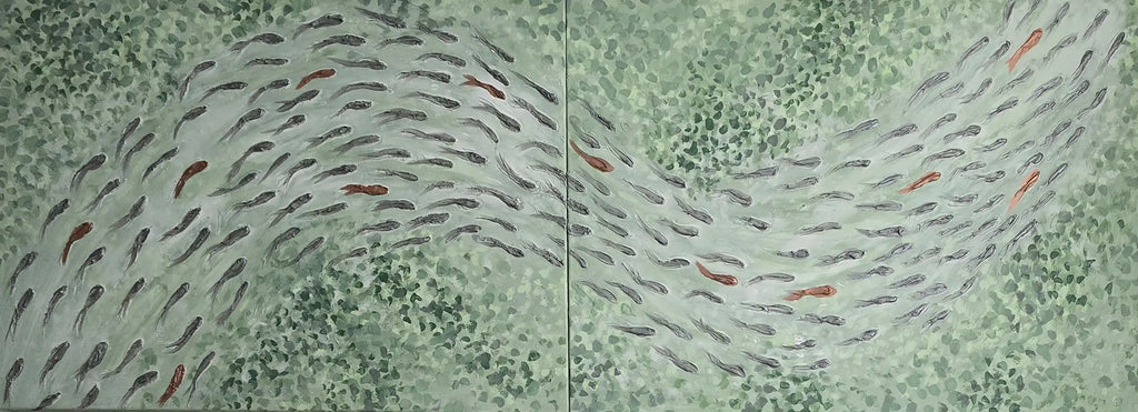 FISH VORTEX MEDITATION VERDE - Alessandro Vinci - Quadri Su Commissione