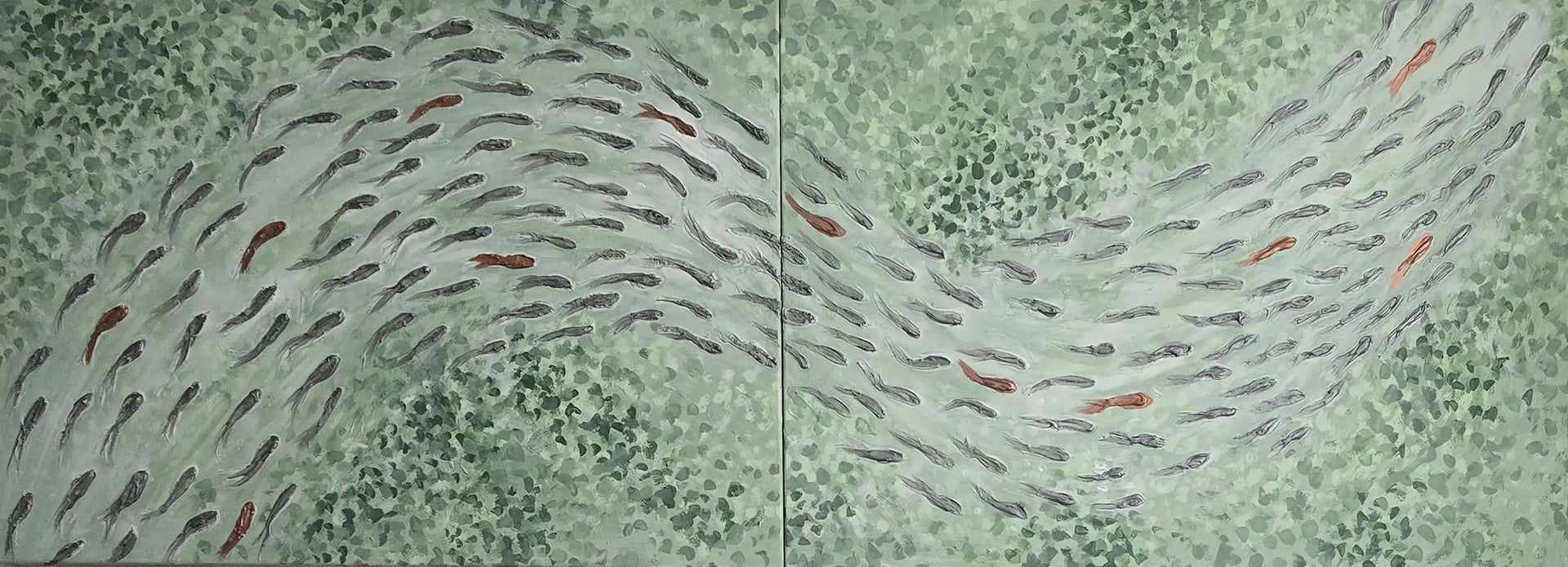 FISH VORTEX MEDITATION VERDE - Alessandro Vinci - Quadri Su Commissione