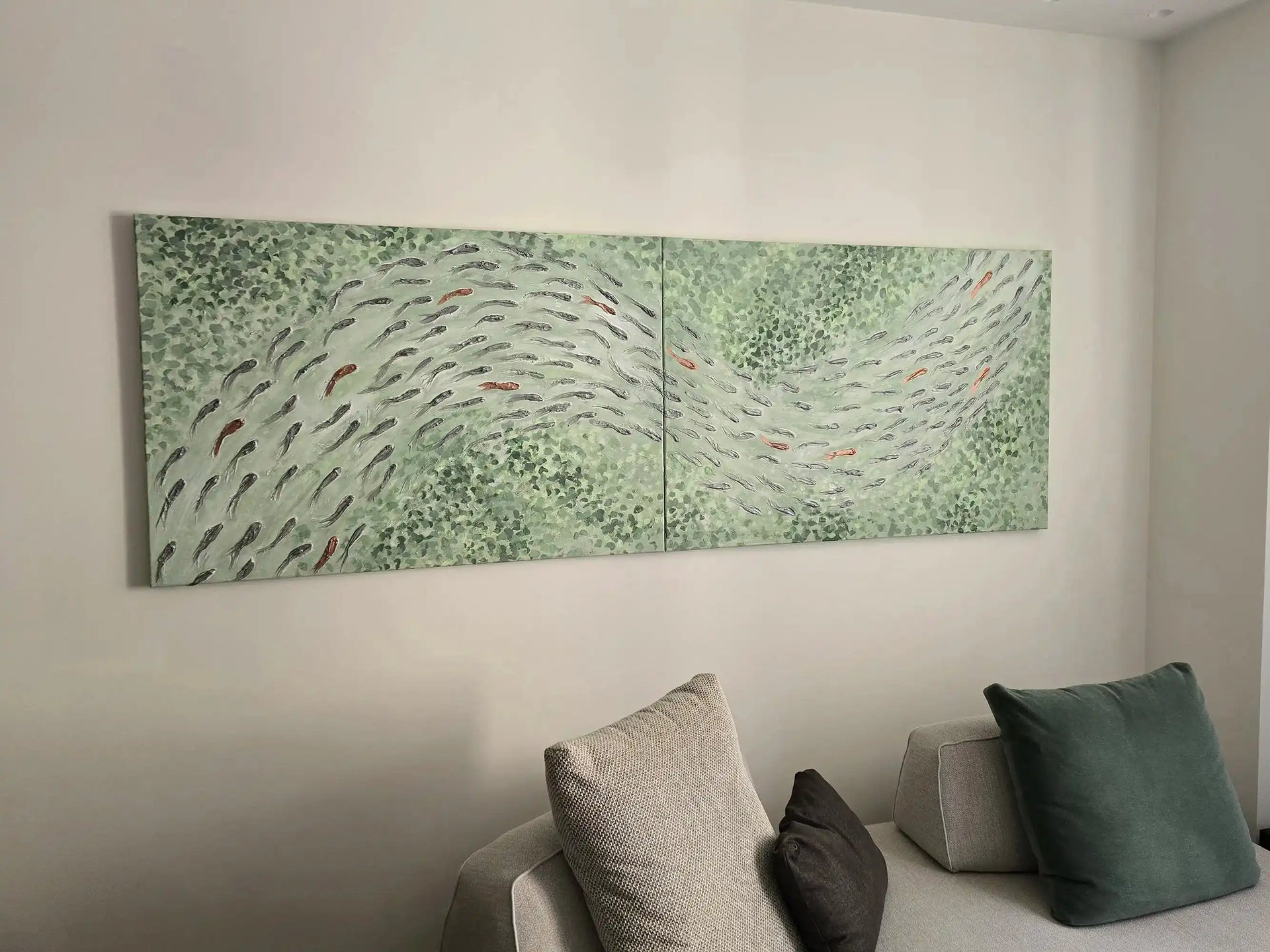 FISH VORTEX MEDITATION VERDE - Alessandro Vinci - Quadri Su Commissione