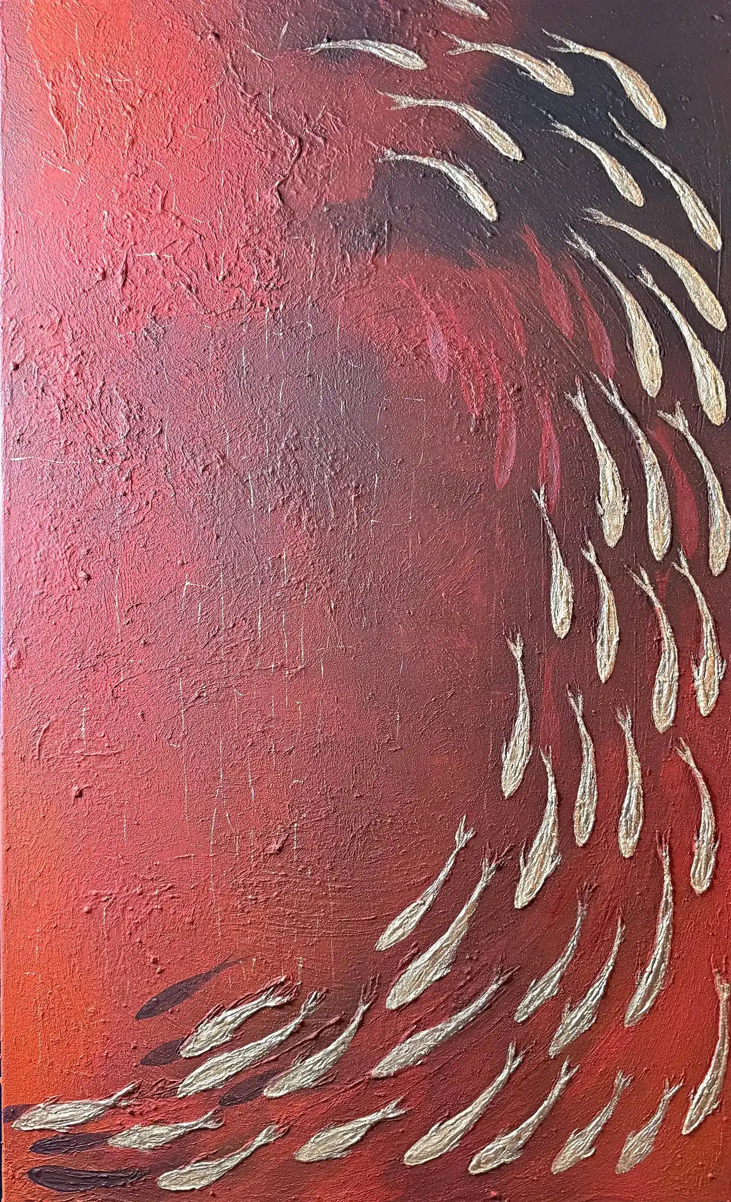 FISH VORTEX RED - Alessandro Vinci - Quadri Su Commissione